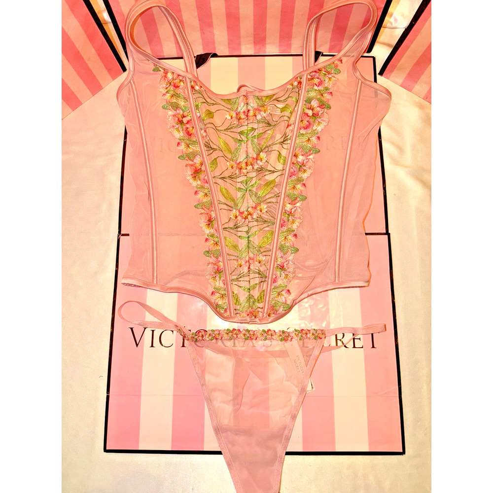 Victorias Secret Corset W/ Thong XXL Rtl. $99